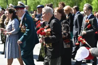 Ветераны Великой Отечественной Войны приняли возложили цветы к Могиле Неизвестного Солдата вместе с первыми лицами государства.Фото: ПГ / Игорь Самохвалов
