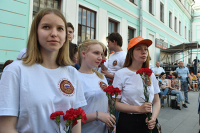 На Белорусском вокзале в Москве прошла акция в День памяти и скорби 