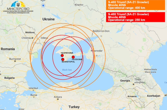 Украина испугалась развернутых в Крыму российских С-400