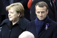 Макрон отказался от выступления с Меркель из-за разногласий по «Северному потоку»