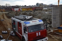 В Челябинске потушили пожар на строительной площадке