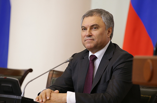 Володин назвал реализацию нацпроектов приоритетным вопросом