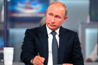 Названы самые популярные вопросы для прямой линии с Путиным