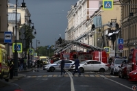 В центре Москвы загорелось историческое здание