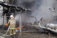 В Бурятии потушили пожар на месте крушения пассажирского Ан-24