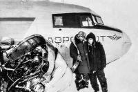 1974 год. Район острова Греэм-Белл. Авария Ли-2. Фото из личного архива А.Н. Чилингарова