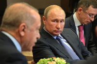 Путин на встрече с Эрдоганом назвал ситуацию в Сирии острой