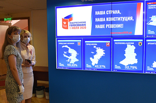 Первые результаты голосования по поправке на Дальнем Востоке ожидаются около 13:00 мск