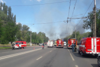 В МЧС сообщили о локализации пожара на автозаправке в Волгограде