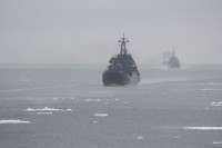 Российский военный корабль столкнулся с контейнеровозом у берегов Дании