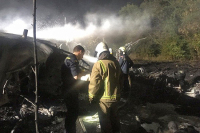 При крушении военного самолета под Харьковом погибли 18 человек