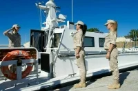 Женский экипаж катера Черноморского флота готовится к Главному военно-морскому параду
