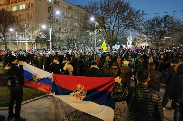 В Белграде прошла акция в поддержку России