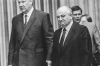 Борис Ельцин и Михаил Горбачев (1990 год)