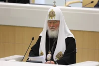 Патриарх Московский и всея Руси Кирилл на пленарном заседании Х Парламентских встреч. Фото: пресс-служба Совета Федерации