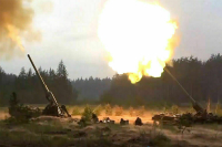Минобороны опубликовало кадры боевой работы гаубиц «Малка» на Украине