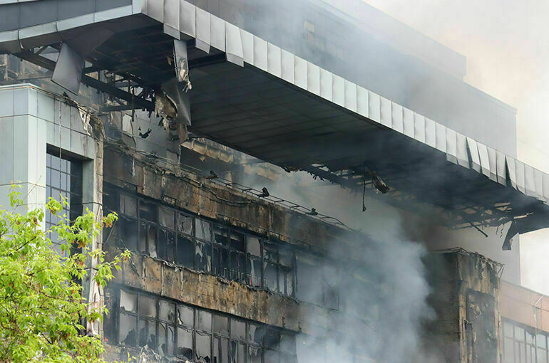 Пожар в московском бизнес-центре «Гранд Сетунь плаза» локализован