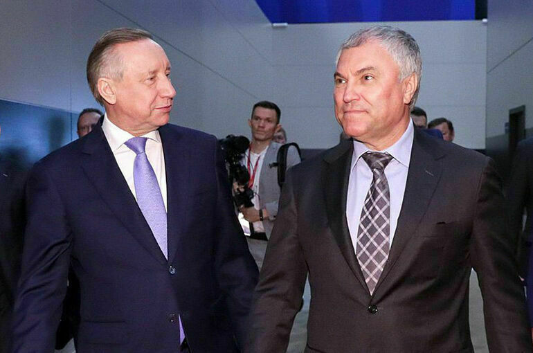 Володин и Беглов договорились о проведении в Петербурге заседания Совета Думы