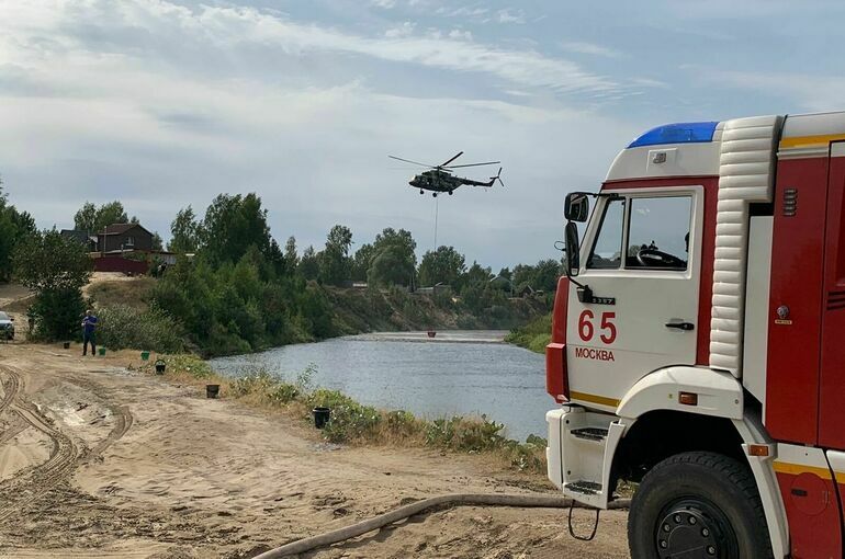 Лесные пожары в Рязанской области тушат 7 самолетов и 10 вертолетов