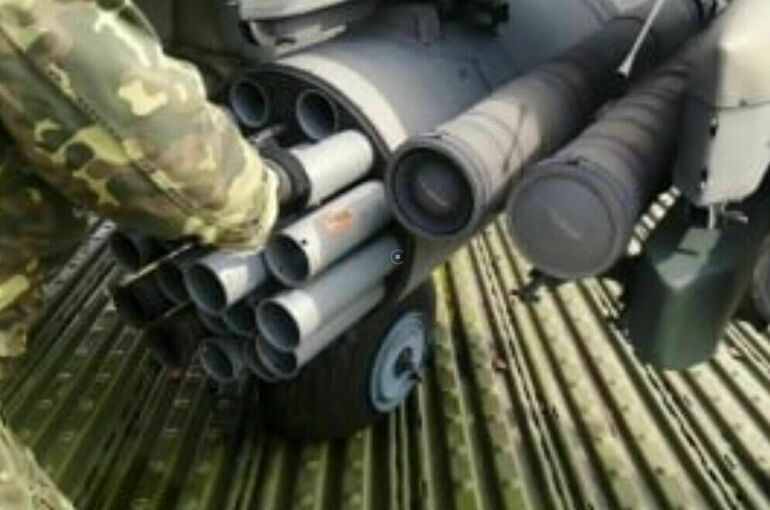 Экипаж Ми-35 уничтожил колонну бронетанковой техники под Изюмом