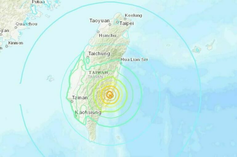 Мощное землетрясение произошло на юго-востоке Тайваня
