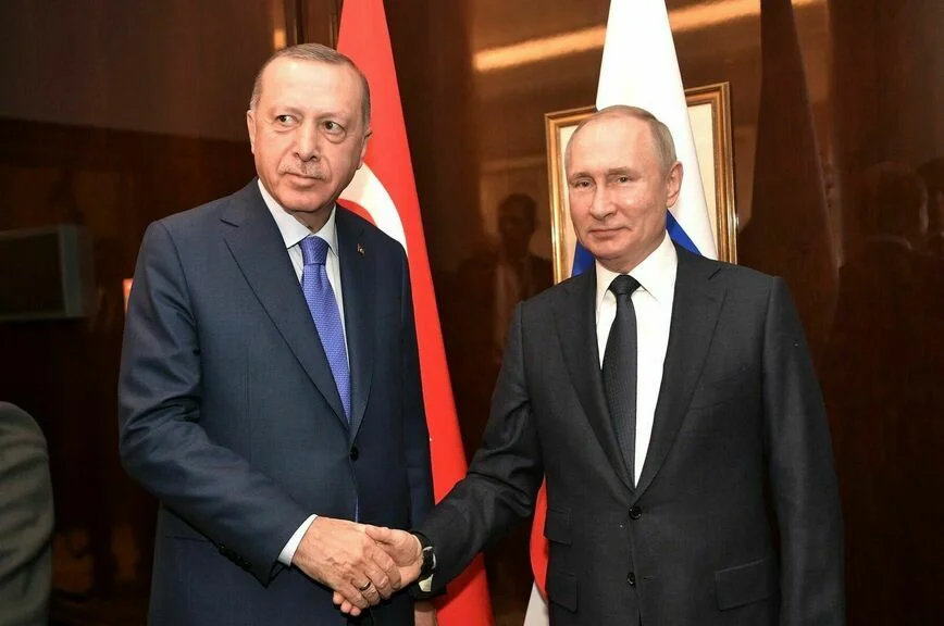 Реджеп Тайип Эрдоган и Владимир Путин.