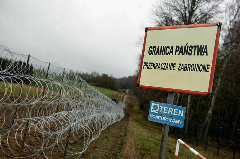 В Польше начал работать первый участок электронного забора на границе с Белоруссией