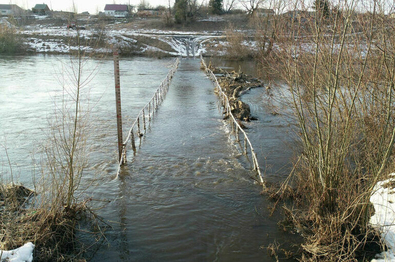В Тульской области из-за паводка подтопило 9 низководных мостов