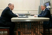 Володин встретился с Мишустиным перед отчетом кабмина в Госдуме