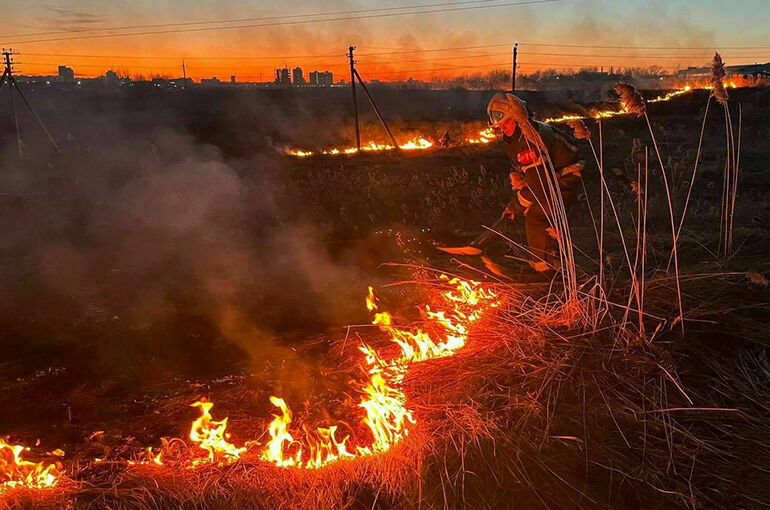 В Татарстане сгорели дом и сарай из-за природных пожаров