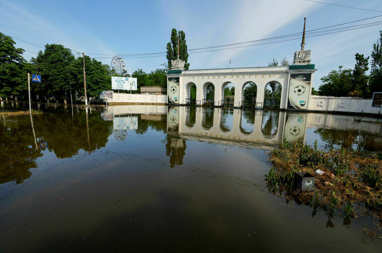 Уровень воды в Новой Каховке начал спадать