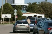 Пробка у Крымского моста составляет семь километров