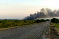 В Крыму горит полигон в Кировском районе