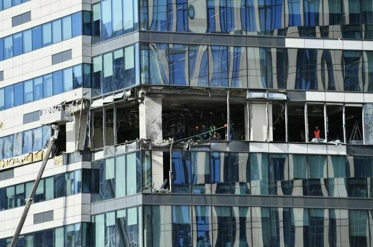 Падение дрона не повредило несущие конструкции башни в «Москва-Сити»