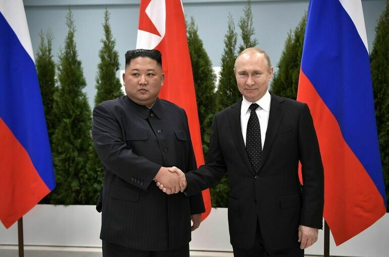 Путин поздравил Ким Чен Ына с 75-й годовщиной основания республики