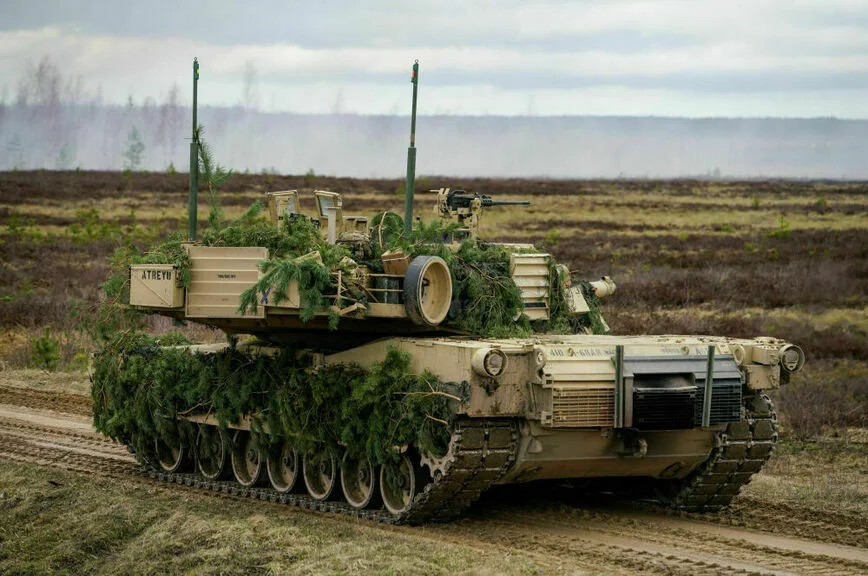 Танк M1 Abrams на международных военных учениях 