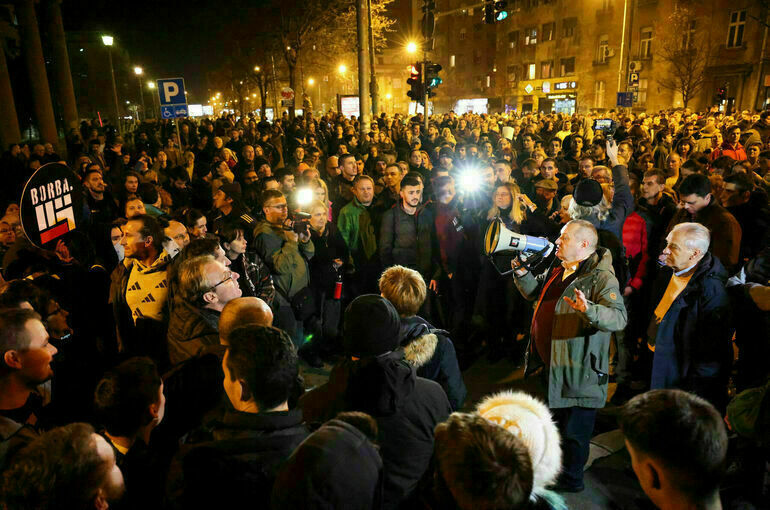В Белграде проходит новый протест прозападной оппозиции