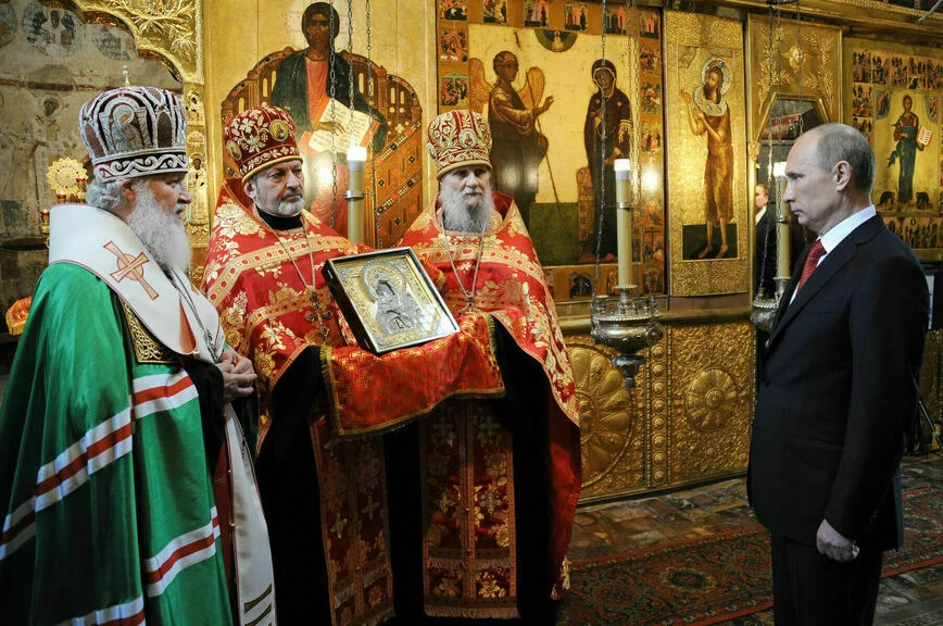 7 мая 2012 года. Молебен в Благовещенском соборе Кремля в день инаугурации Президента Российской Федерации В.В. Путина.