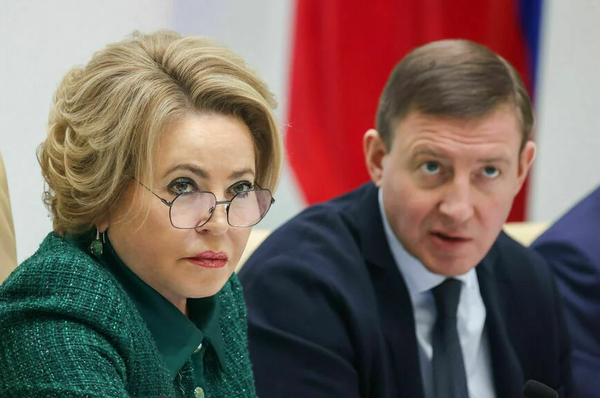 Валентина Матвиенко и первый вице-спикер Совфеда Андрей Турчак.