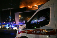В тушении пожара в «Крокус Сити Холле» задействованы вертолеты 