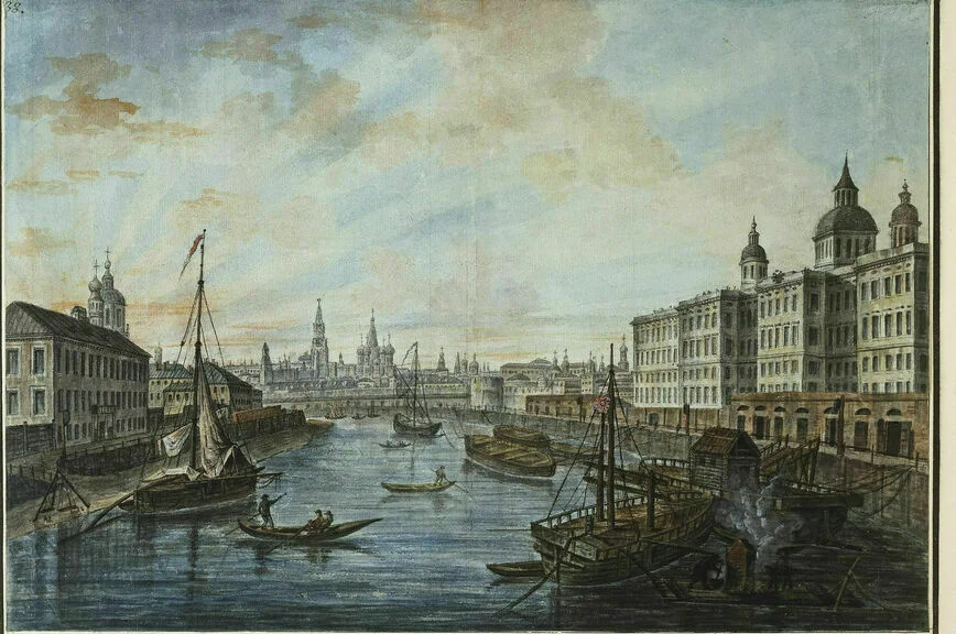 “Вид Москвы. Воспитательный дом” работы Федора Алексеева.Нач. 1800-ых гг. Государственный Эрмитаж.