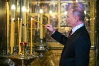 Путин после инаугурации посетил благодарственный молебен
