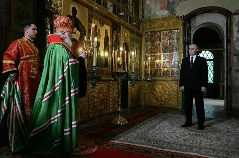 Патриарх Кирилл и Владимир Путин.