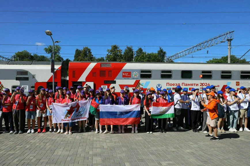 Участники «Поезда Памяти» в Петрозаводске.