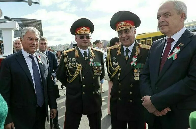 Вячеслав Володин и Председатель Палаты представителей Национального собрания Республики Беларусь Игорь Сергеенко.