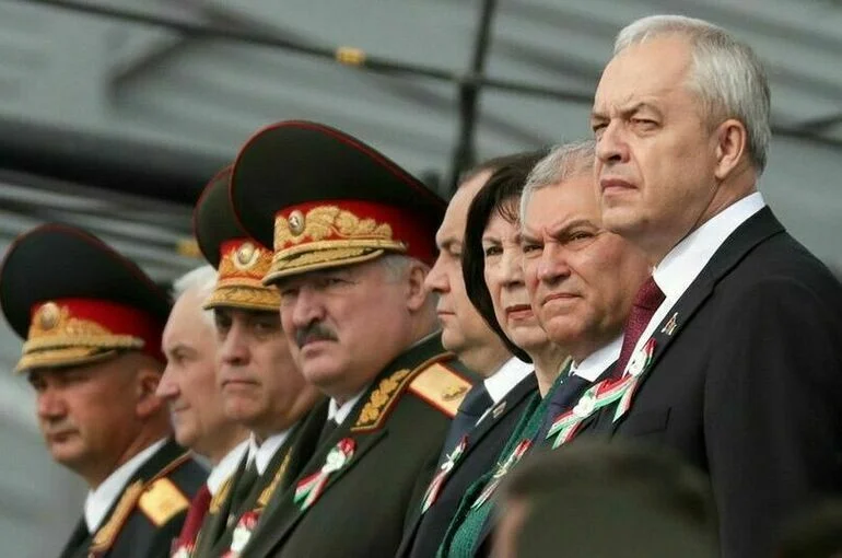 Президент Республики Беларусь Александр Лукашенко, Председатель Совета Республики Национального собрания Республики Беларусь Наталья Кочанова, Председатель Государственной Думы Вячеслав Володин и Председатель Палаты представителей Национального собрания Республики Беларусь Игорь Сергеенко.