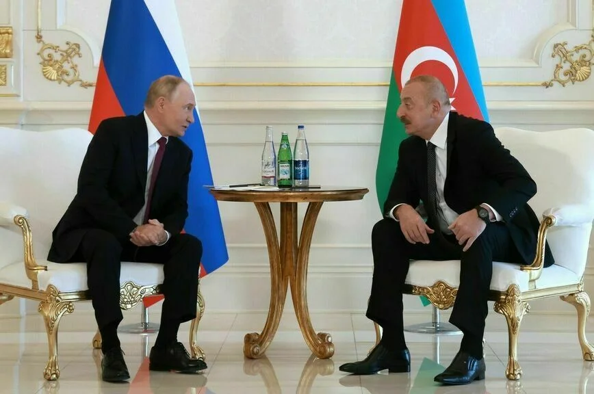 Владимир Путин и Ильхам Алиев.