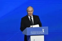 Президент РФ Владимир Путин. Итоговое пленарное заседание Международного форума Союзного государства «Великое наследие – общее будущее». Автор: Игорь Самохвалов/ПГ
