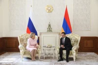 Встреча с Председателем Национального Собрания Республики Армения Аленом Симоняном. Автор: Денис Вышинский/Пресс-служба Совета Федерации