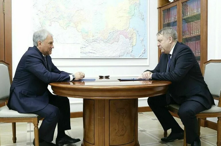 Володин провел рабочую встречу с губернатором Брянской области